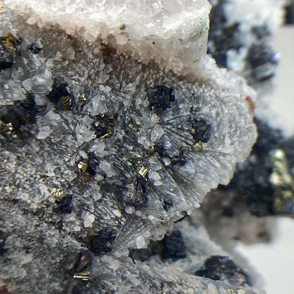 Pyrite On Calcite With Galena Specimen