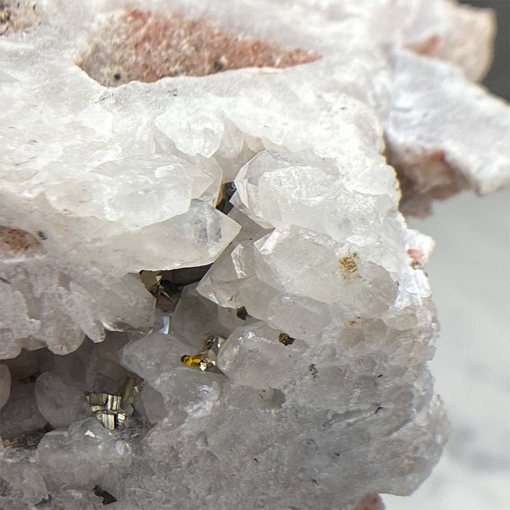 Pyrite On Calcite With Galena Specimen