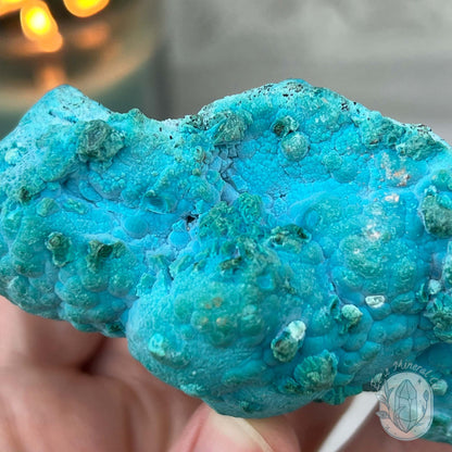 Chrysocolla and Malachite Specimen on Stand