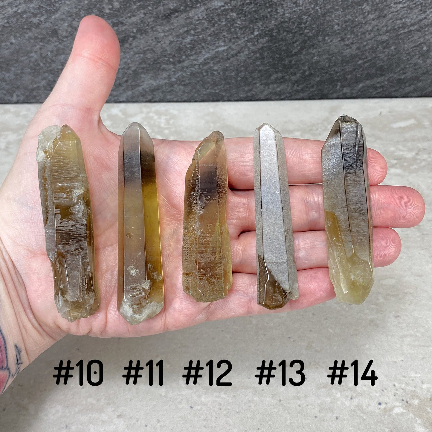 Rough Zambian Smoky Citrine Points
