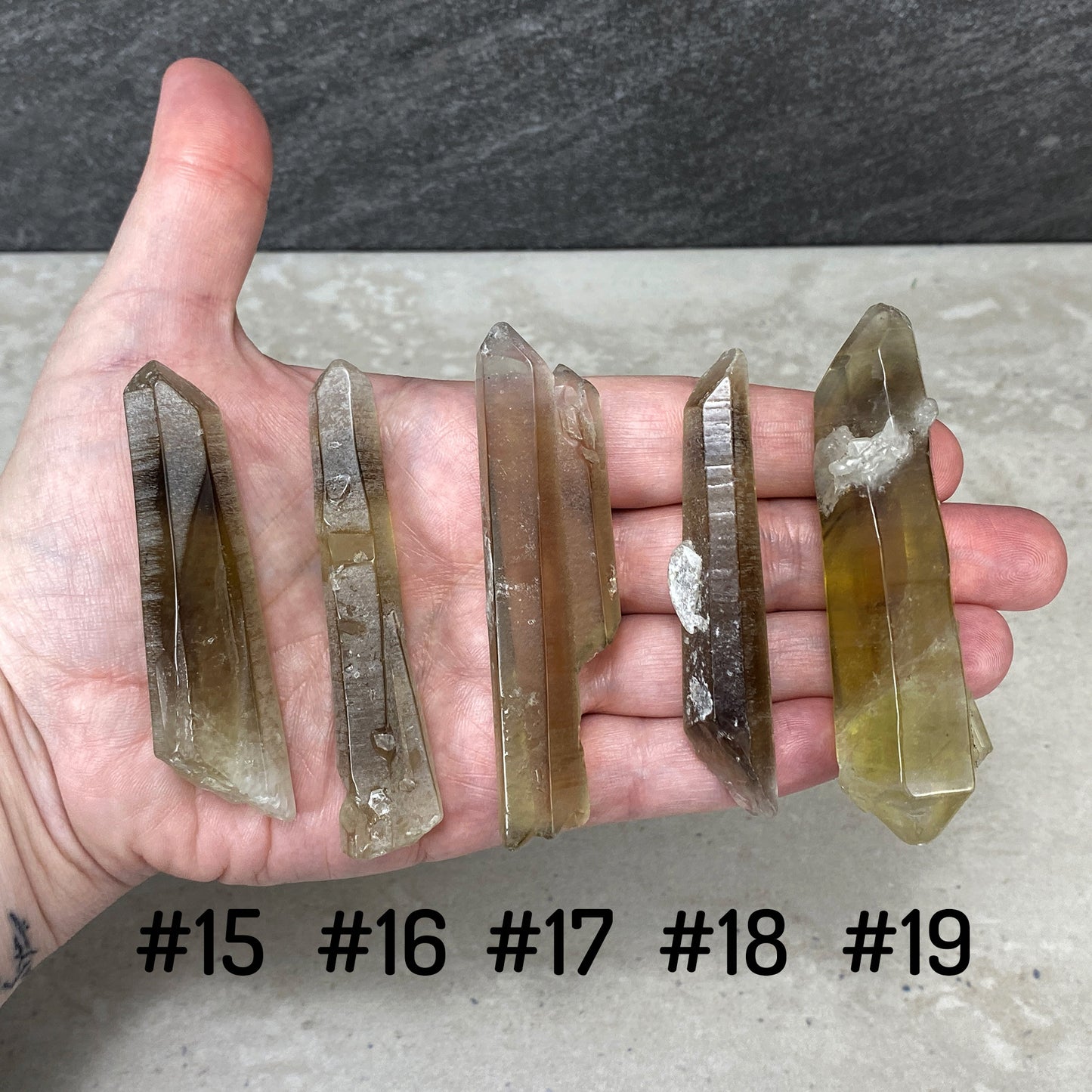 Rough Zambian Smoky Citrine Points