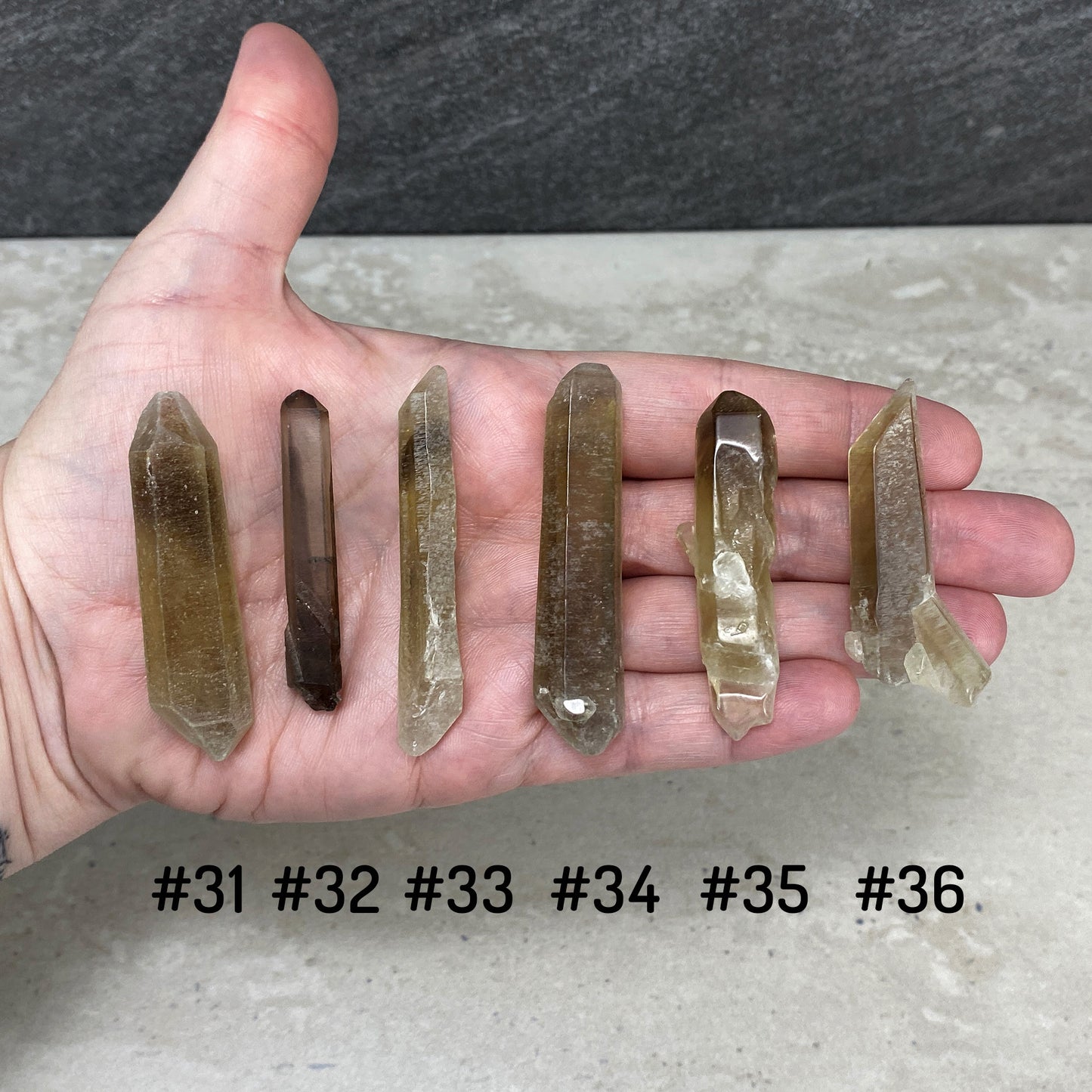 Rough Zambian Smoky Citrine Points