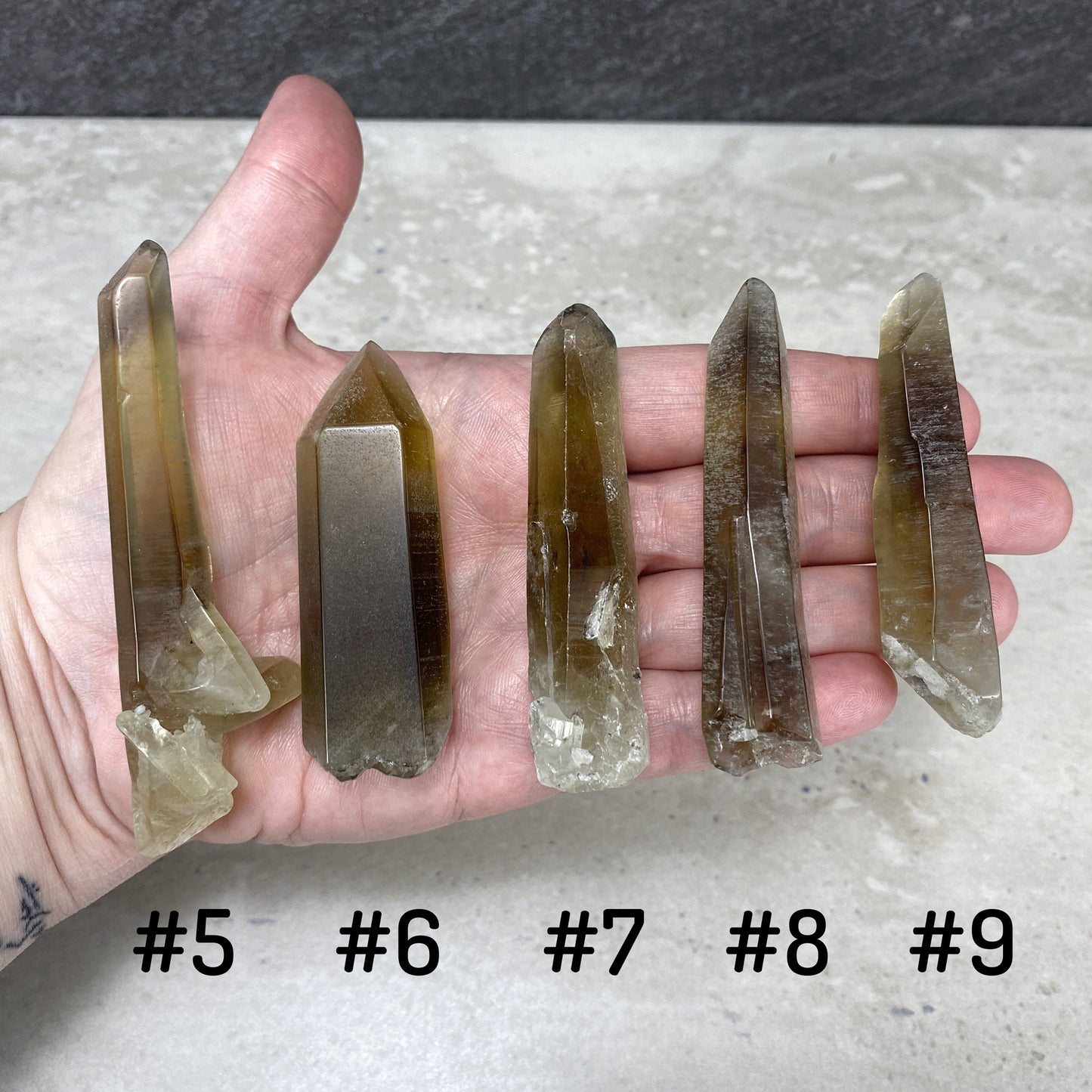 Rough Zambian Smoky Citrine Points