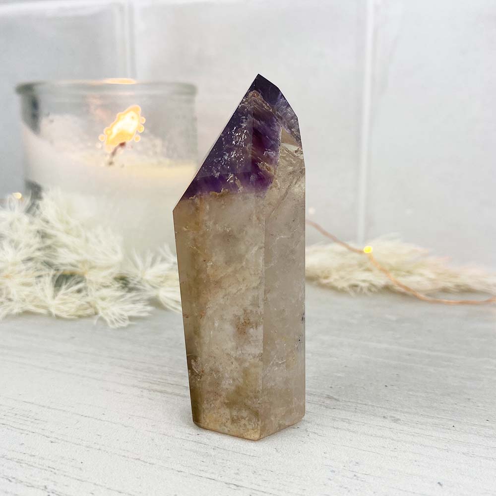 Polished Amethyst Cocochonite Freeform