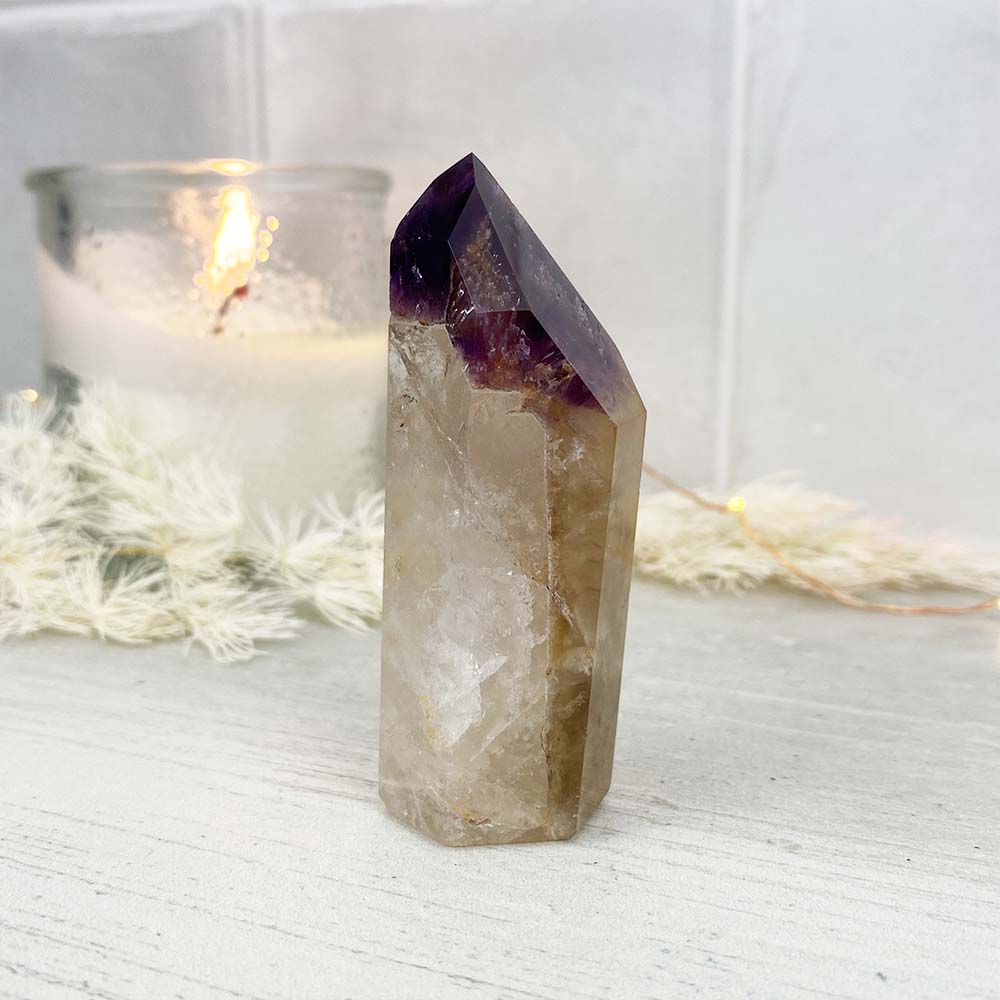 Polished Amethyst Cocochonite Freeform