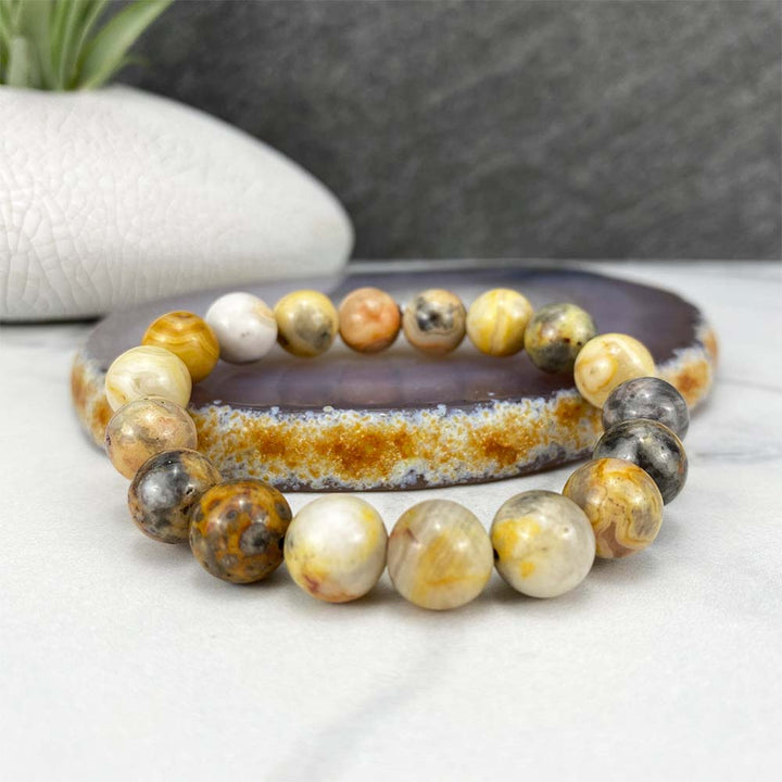 Crazy Lace Agate Stretch Bracelet