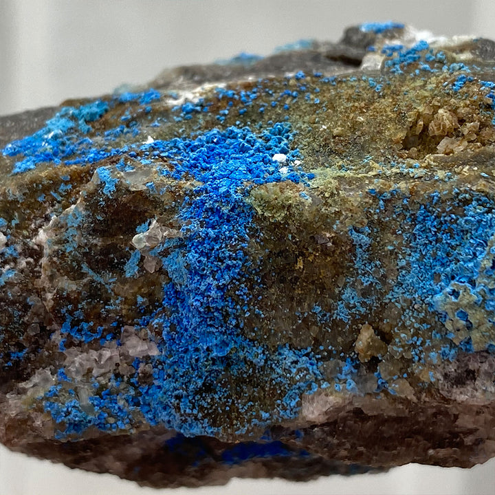 Natural Cyanotrichite with Blue Fluorite Specimen