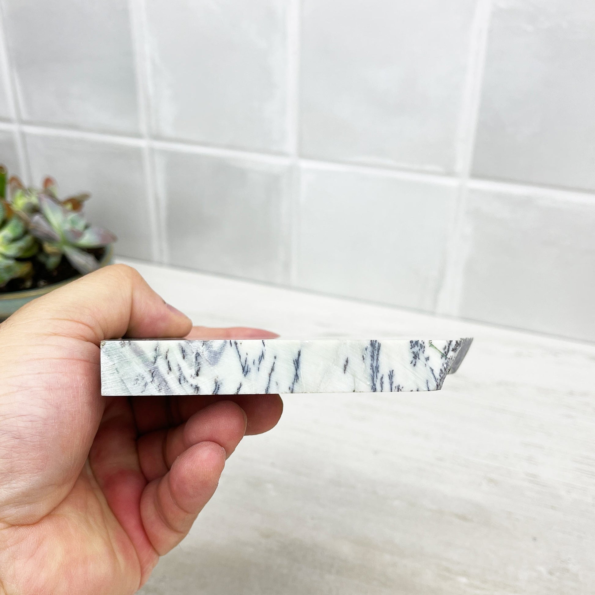 Hand Cut & Polished Dendritic Chalcedony Slab