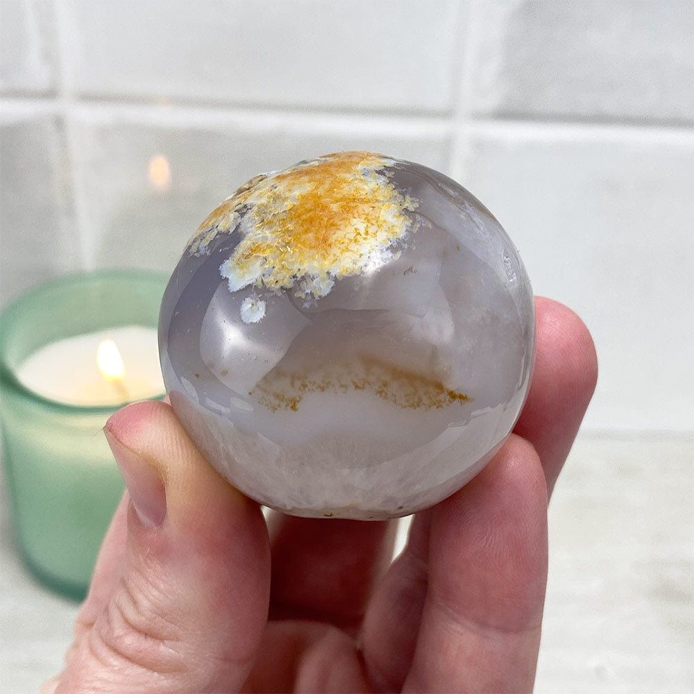 Polished Druzy Agate Sphere