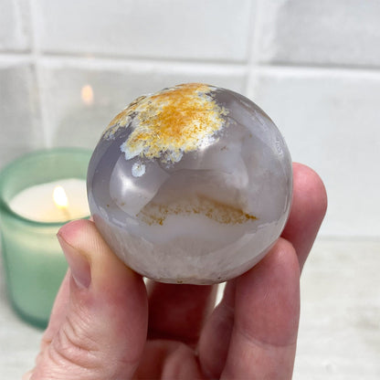 Polished Druzy Agate Sphere