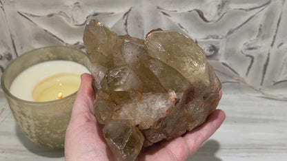 Large Madagascar Natural Raw Citrine Crystal Cluster Point