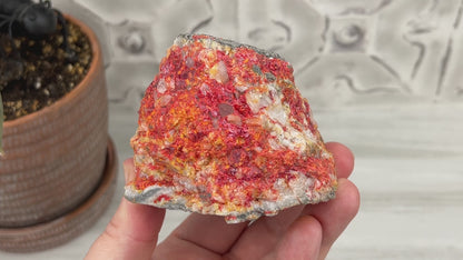 Realgar or "Ruby Sulfur" with Quartz Specimen