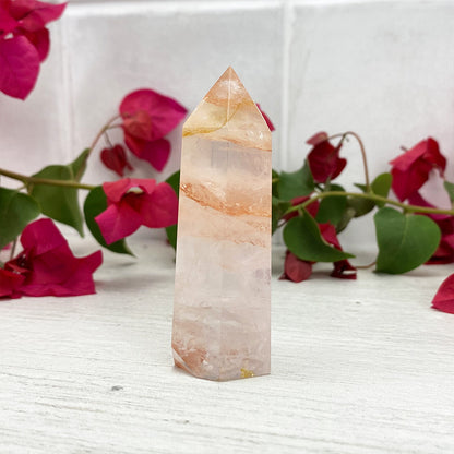 Polished Fire Quartz Tower