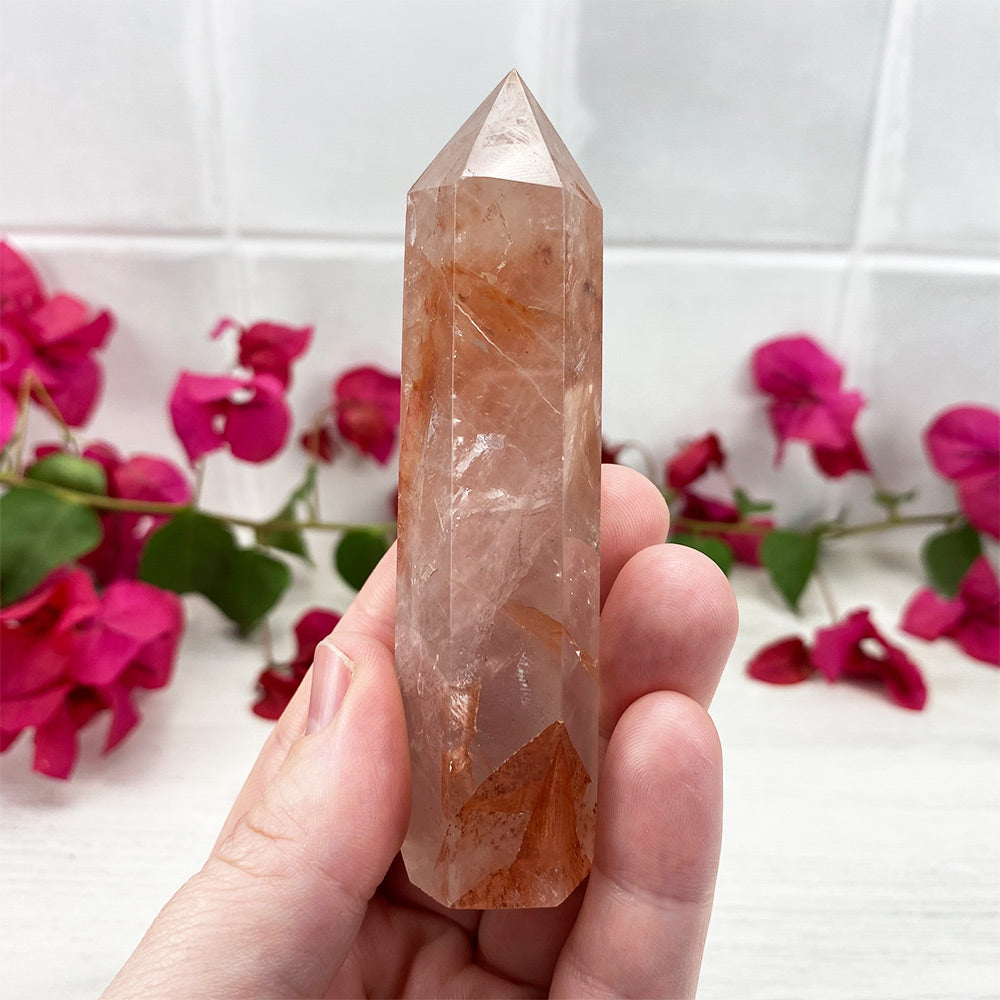Polished Fire Quartz Tower