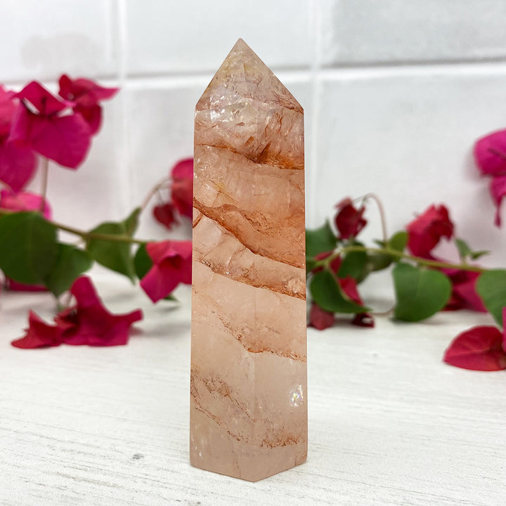 Polished Fire Quartz Tower