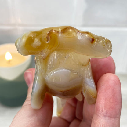 Polished Flower Agate Hammerhead Shark