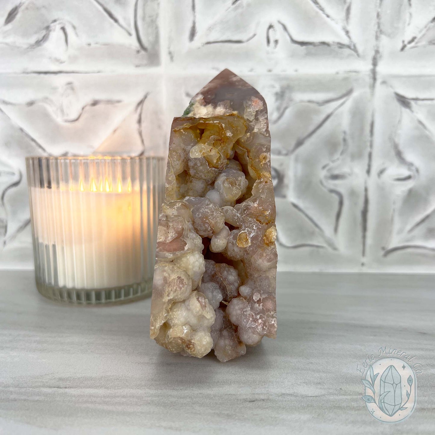 Large Flower Agate Tower Specimen