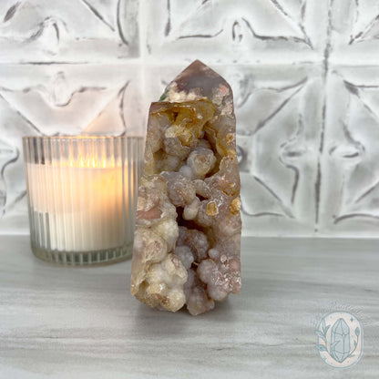 Large Flower Agate Tower Specimen