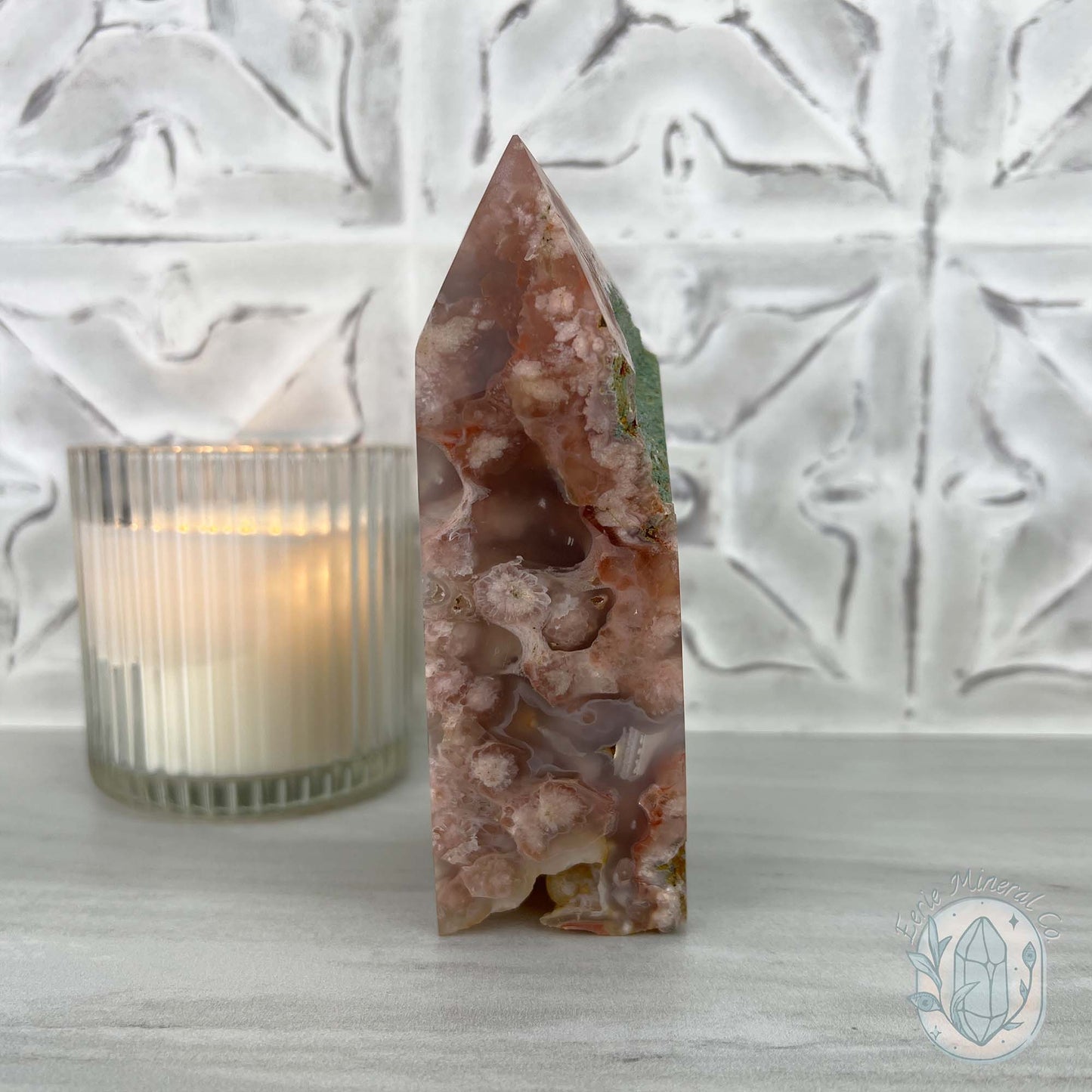 Large Flower Agate Tower Specimen