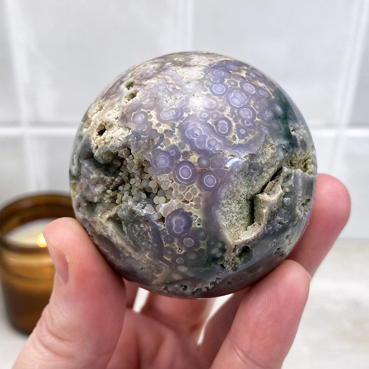 Polished Grape Agate Sphere