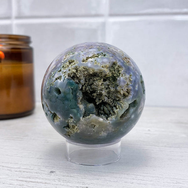 Polished Grape Agate Sphere