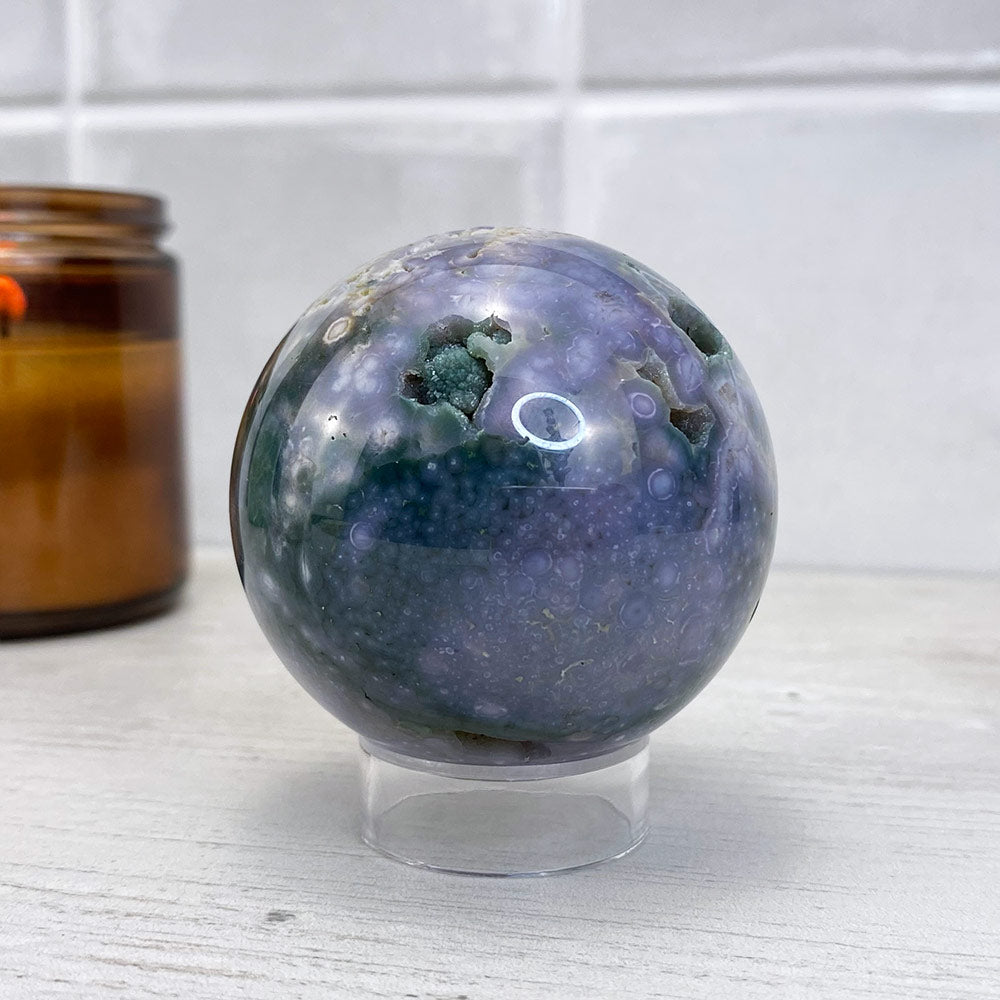 Polished Grape Agate Sphere