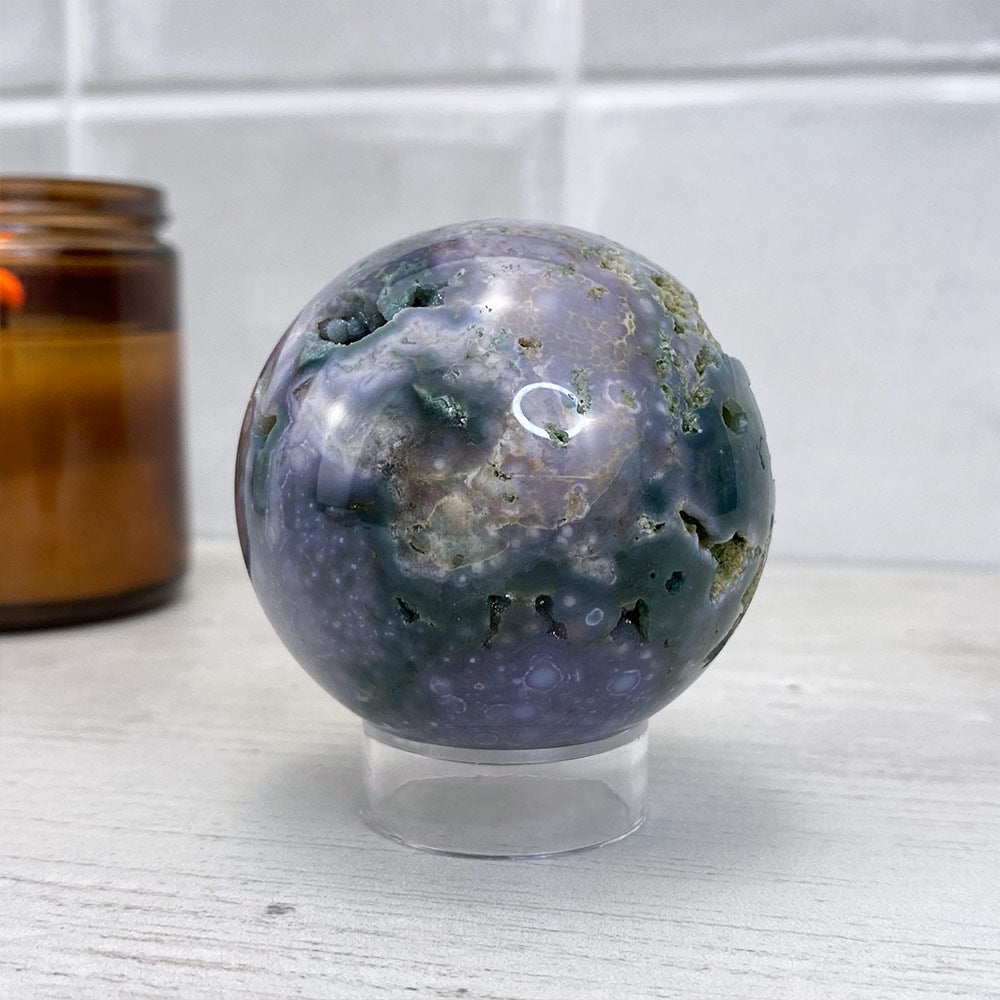 Polished Grape Agate Sphere