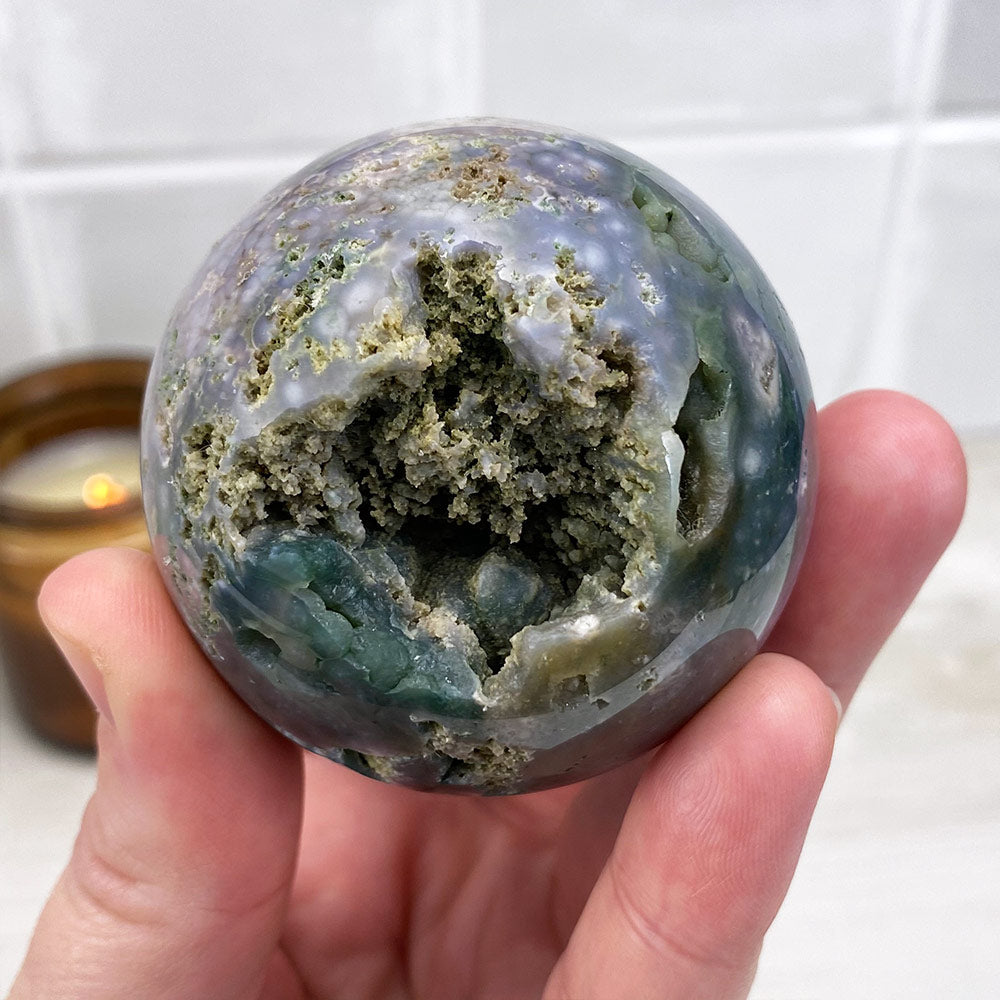 Polished Grape Agate Sphere