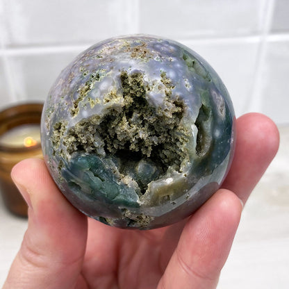 Polished Grape Agate Sphere