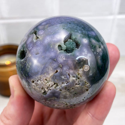 Polished Grape Agate Sphere