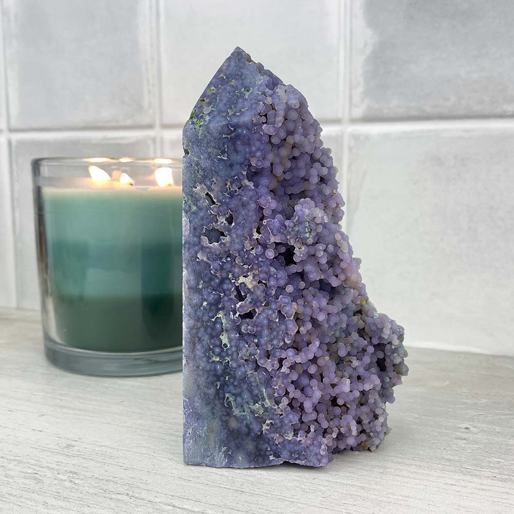 Natural Purple Grape Agate Tower