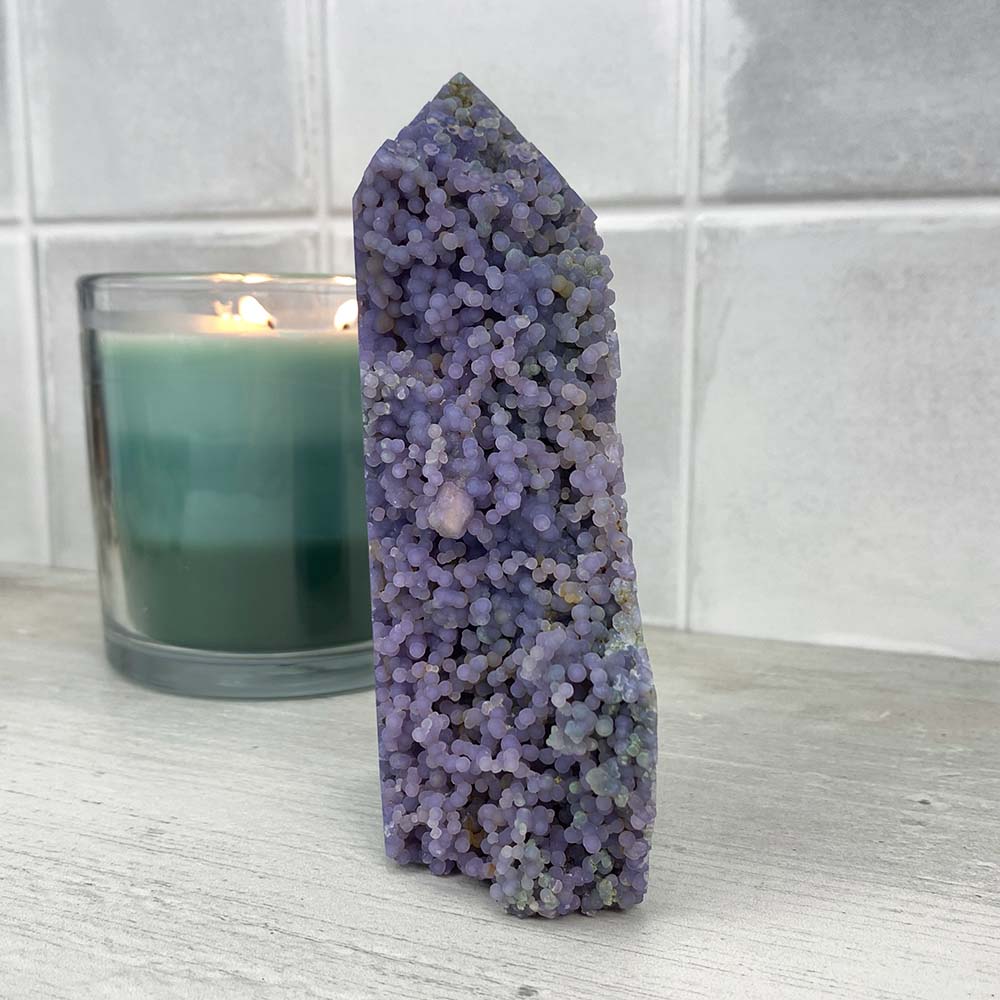 Natural Purple Grape Agate Tower