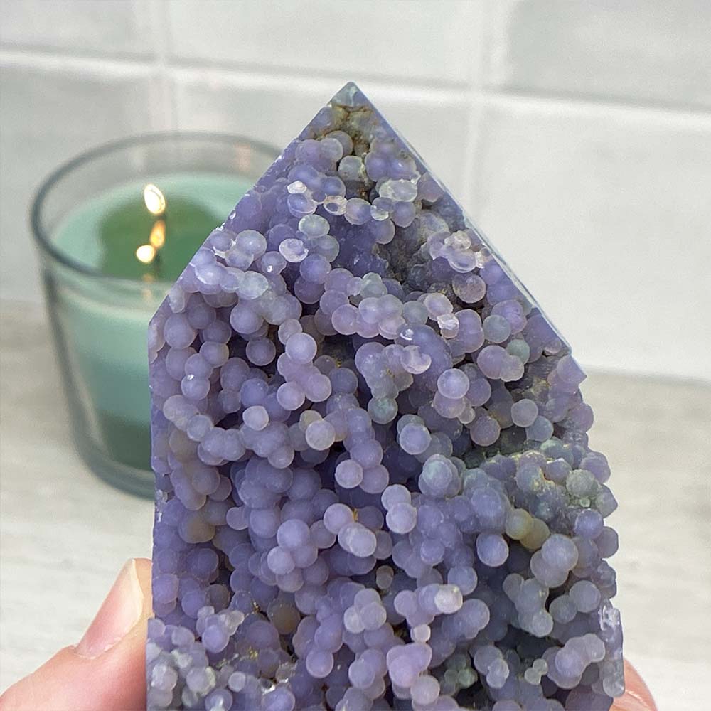 Natural Purple Grape Agate Tower