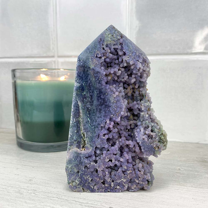 Natural Purple Grape Agate Tower