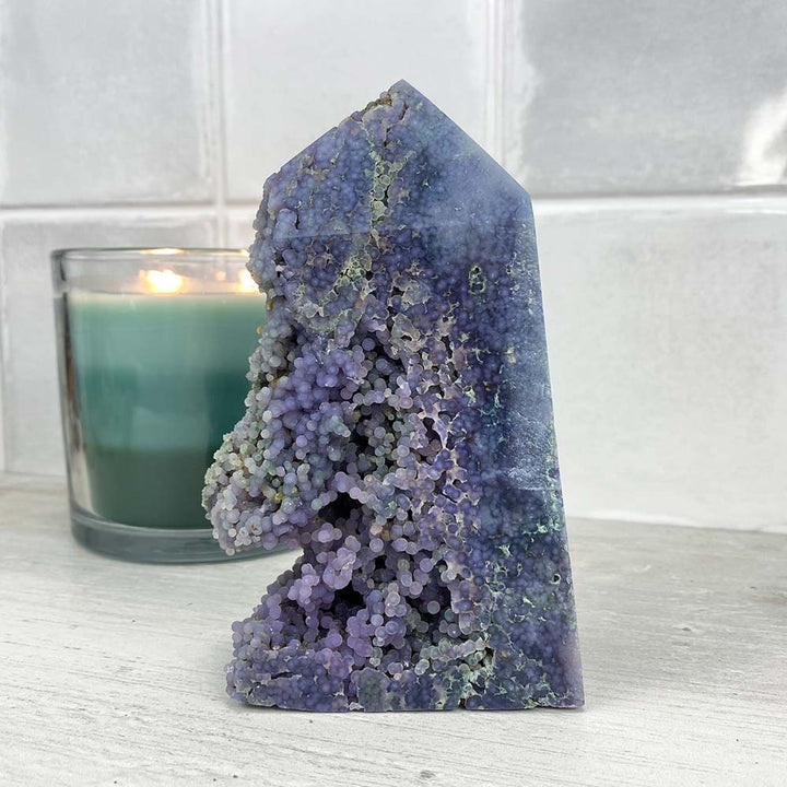 Natural Purple Grape Agate Tower