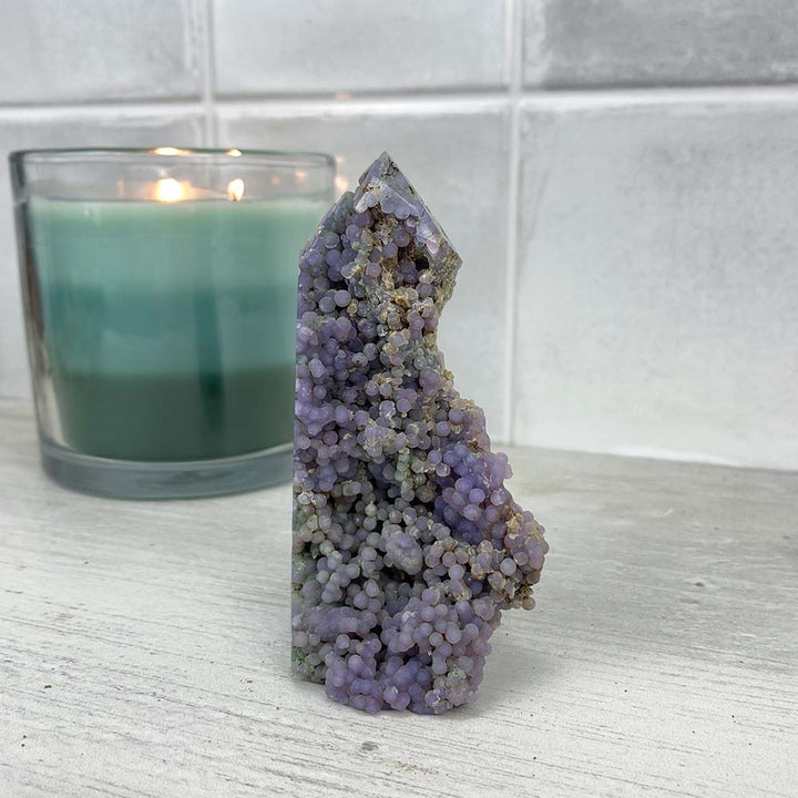 Natural Purple Grape Agate Tower