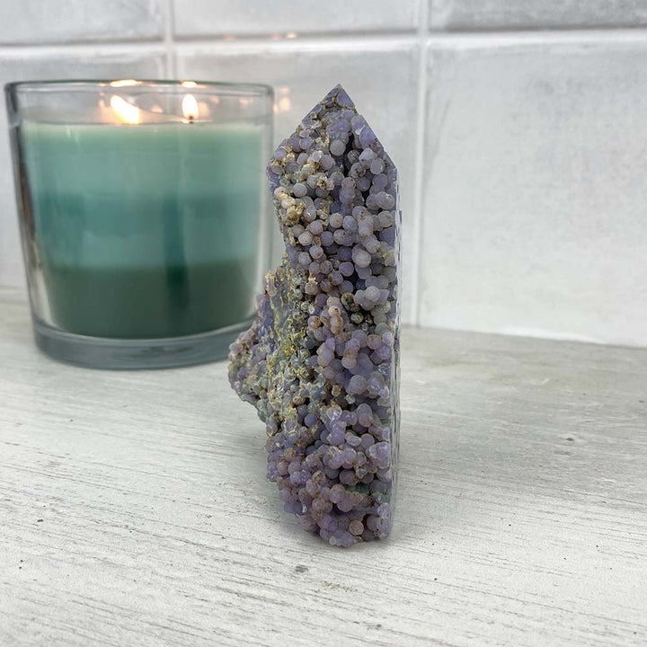 Natural Purple Grape Agate Tower