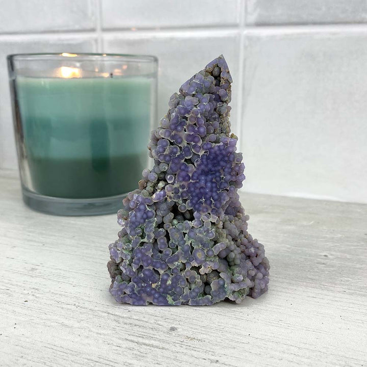 Natural Purple Grape Agate Tower