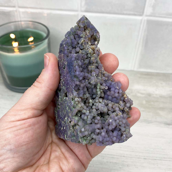 Natural Purple Grape Agate Tower