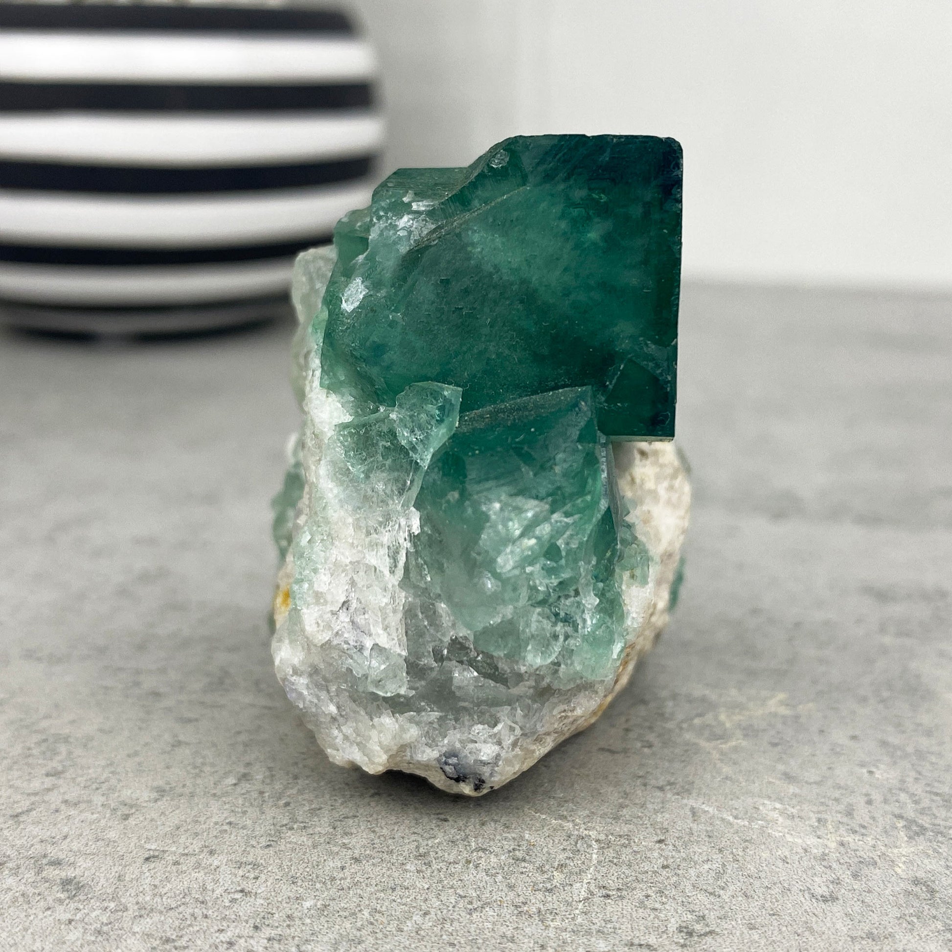 green fluorite cube natural specimen
