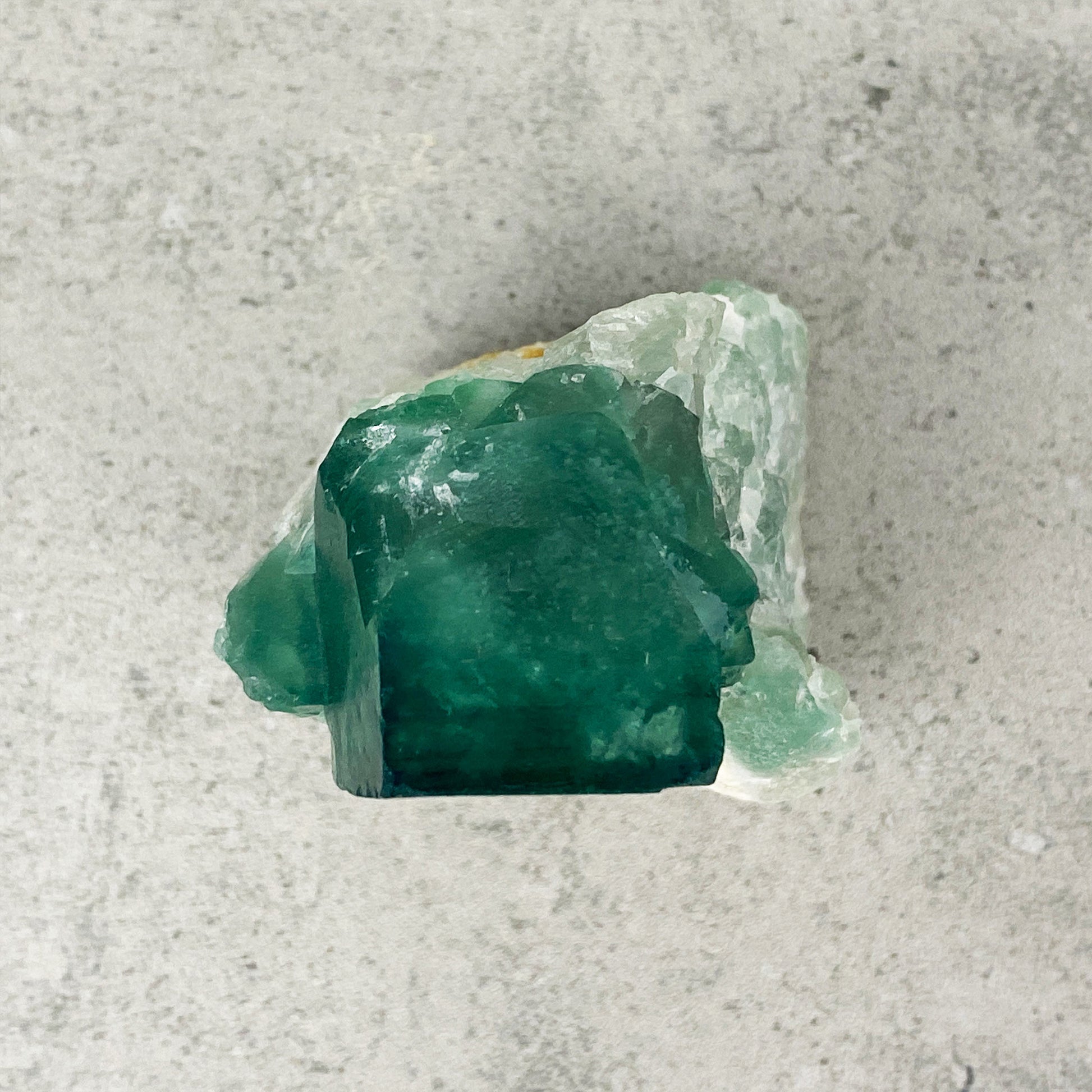green fluorite cube natural specimen