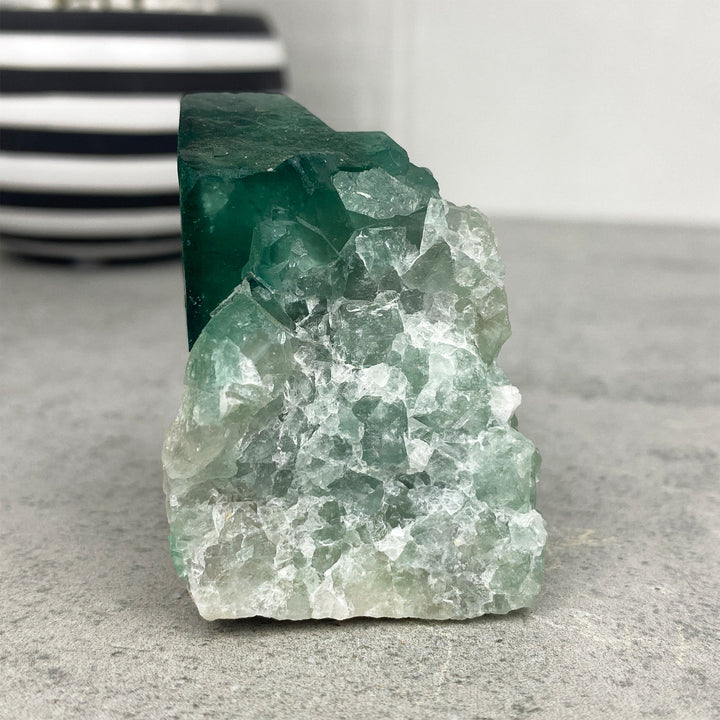 green fluorite cube natural specimen