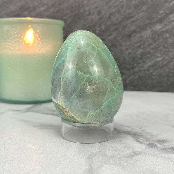 Polished Green Moonstone Egg