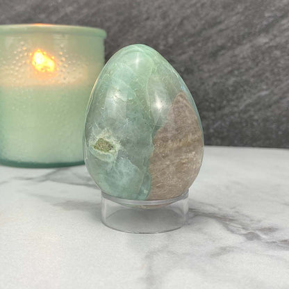 Polished Green Moonstone Egg