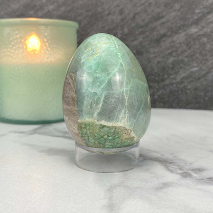 Polished Green Moonstone Egg