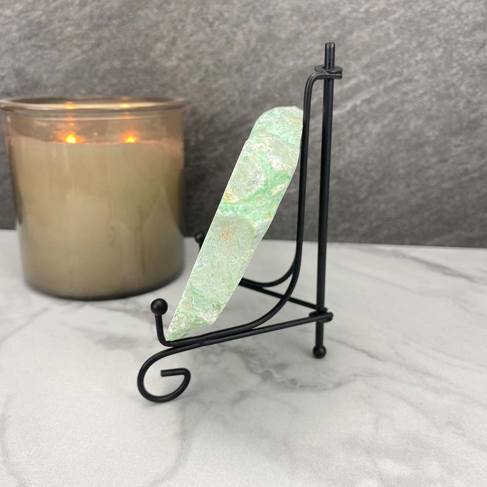 Polished Green Moonstone Slab