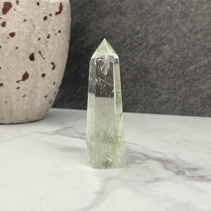 green quartz crystal tower