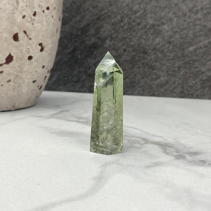 Polished Green Quartz Crystal Tower