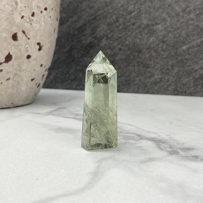 Polished Green Quartz Crystal Tower