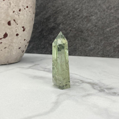 Polished Green Quartz Crystal Tower